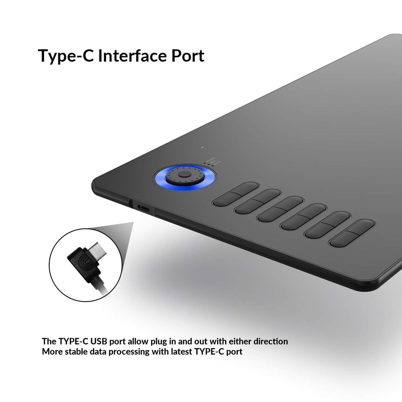 Veikk Digital Drawing Tablet VEIKK A15Pro Graphics Pen Tablet 10 x 6 Inch Graphics Tablet with 12 Shortcut Keys and 1 Quick Dial,Supports Tilt Function,for MAC/Win/Linux/Android OS (Blue) - Image 3